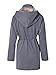 SaphiRose Women's Waterproof Rain Jacket Long Lined Raincoat Outdoor Windbreaker with Hood (Dark Grey,Small)
