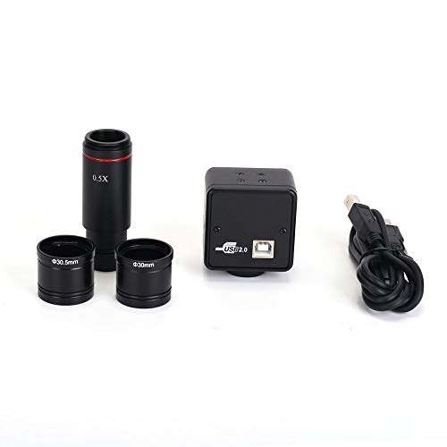 Hayear 5 Megapixel Usb Digital Industrial Camera With 0.5X Eyepiece Lens 30/30.5Mm Adapter For Stereo Biological Microscope; Support Windows 7/8/10, Mac, Linux #TOP1