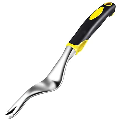 Puninoto Weed Puller, Gardening Hand Weeding Tool, Dandelion Puller with Ergonomic Handle, Stainless Steel Weed Tool for Planting, Weeding, Flower and Vegetable Care in Lawn Garden Yard (1 Pcs) Cover