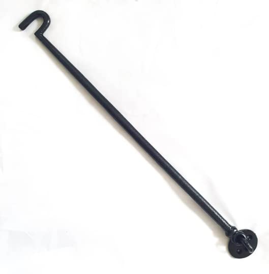 Black Cabin Hook and Eye 400mm Gate Door Heavy Duty Fencing Extra Long