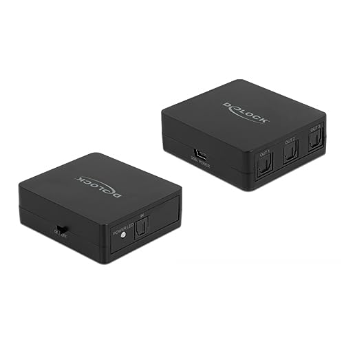 Répartiteur S/PDIF Toslink Delock 1 entrée 3 sorties audio numérique optique USB