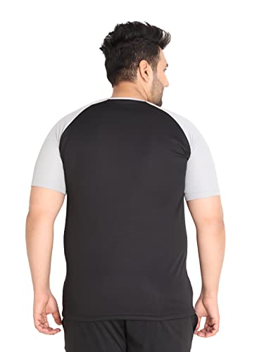 Image of CHKOKKO Men's Polyester Regular Fit Solid Sports T-Shirt