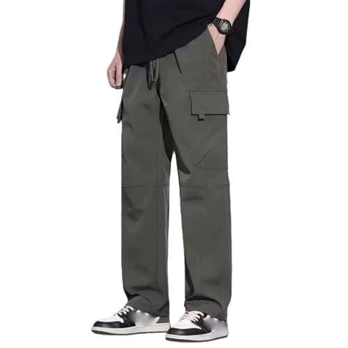 Pantalon cargo homme multi-poches en toile légère de printemps été