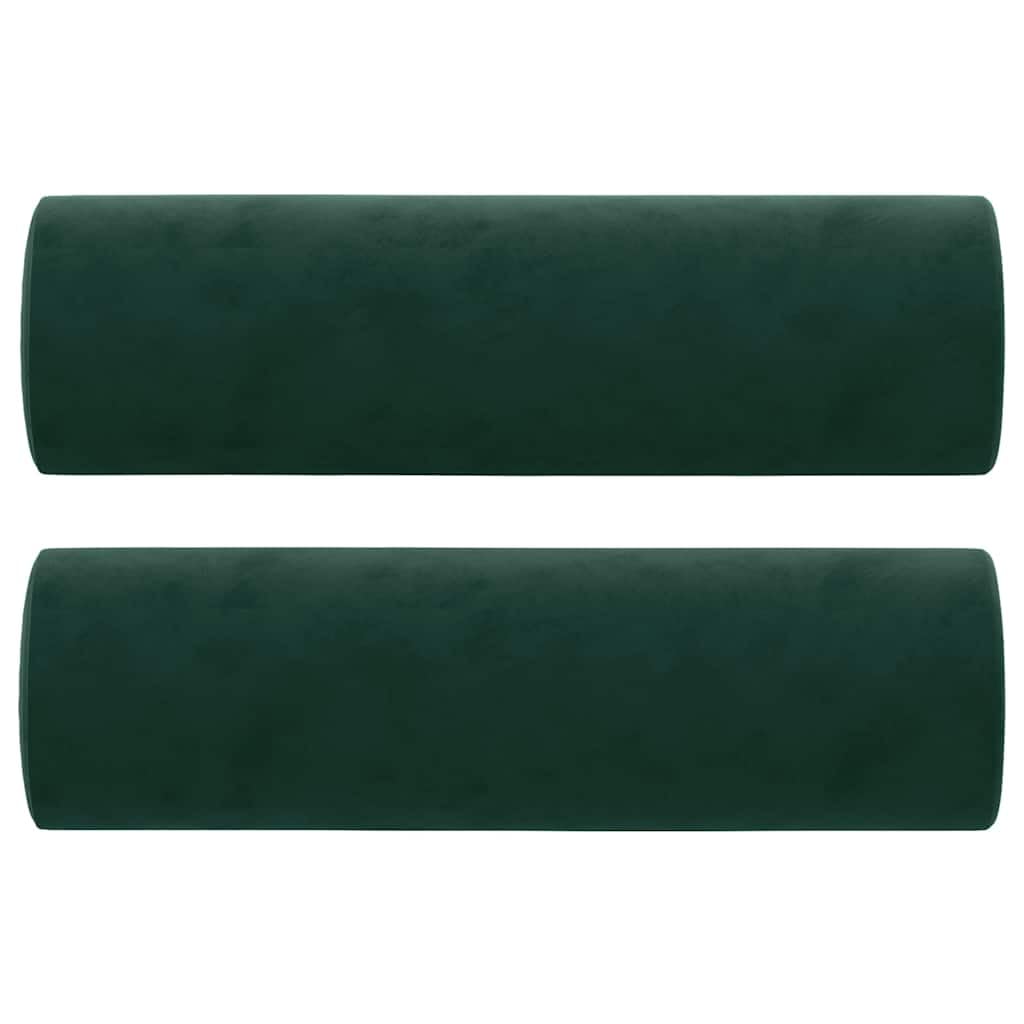 Coussin pour canapé vert foncé Ø15x50 cm idéal pour sublimer vos soirées lecture au salon