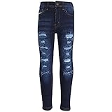 A2Z 4 Kids Girls Stretch Comfortable Jeans Lightweight Denim Ripped Skinny Jeans Fashion Fit Trousers for Age 3-14 Years