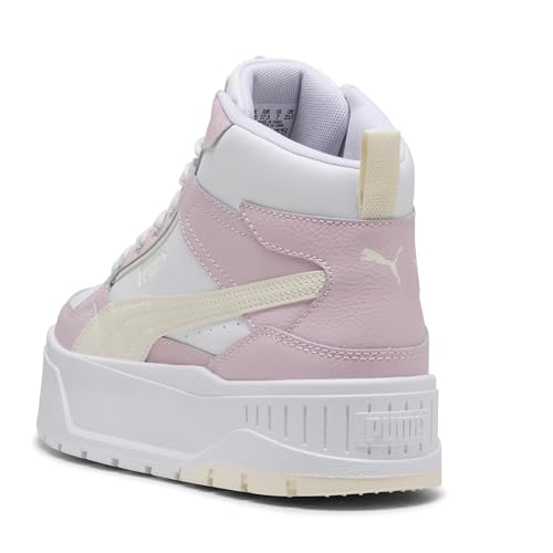 PUMA Women's Karmen II Idol Mid Shoes, White-Frosted Ivory-Rose Mauve, 10