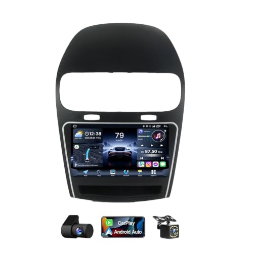Radio coche con Carplay inalámbrico y pantalla 2K QLED Android 14 para Dodge Journey