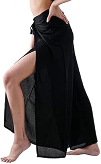 B BANGKOK PANTS Women's Boho Palazzo Pants Wide Leg Yoga Wrap Tie Up Waist