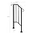 Outdoor Stair Railing - 1 or 2 Steps Wrought Iron Handrail - Staircase Handrails for Concrete Steps or Wooden Stairs - Curly Design for Non-Slip Grip -Large Bearing Base -Installation Kit -Matte Black