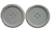 Lyracces Wholesale Lots 7pcs Extra Large Big Sewing Fasteners Flatback Resin Buttons 50mm 1.97 Inches (White)