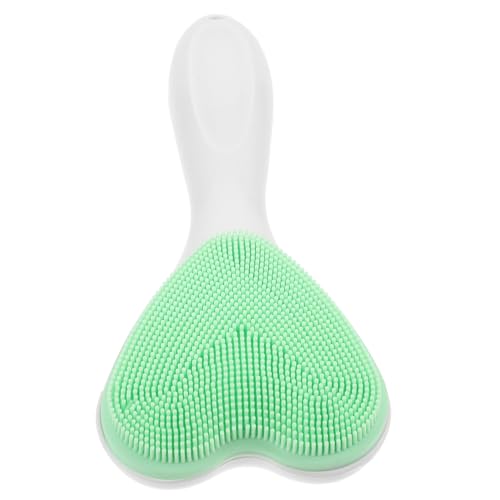 OSOLADY Facial Cleansing Brush with Long Handle Manual Exfoliating Scrubber Tool for Face Portable Face Exfoliator Brush for Home Outdoor Use