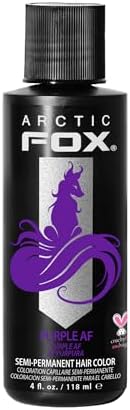 ARCTIC FOX Vegan and Cruelty-Free Semi-Permanent Hair Color Dye (4 Fl Oz, PURPLE AF)