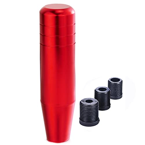 Arenbel 5" Polished Alloy Gear Shifter Lever Knobs Weighted Car Shift Stick Grip Speed Handle Fit Most Auto Manual Transmissions, Red #TOP23