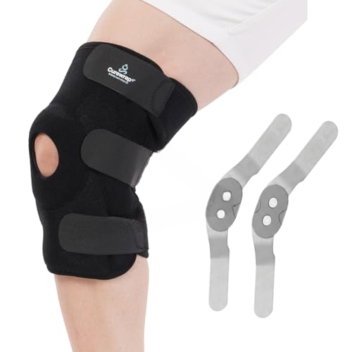 Image of CUREWRAP Adjustable NEOPRENE HINGED KNEE BRACE UNIVERSAL SIZE (14.8 inch 24.4 inch) for Men & Women| Knee Support Pain Relief, ACL, Meniscus, Ligament Tear, Arthritis, Post-Surgery, Injury & Sports Recovery | 12.5 INCH Long Knee Stabilizers