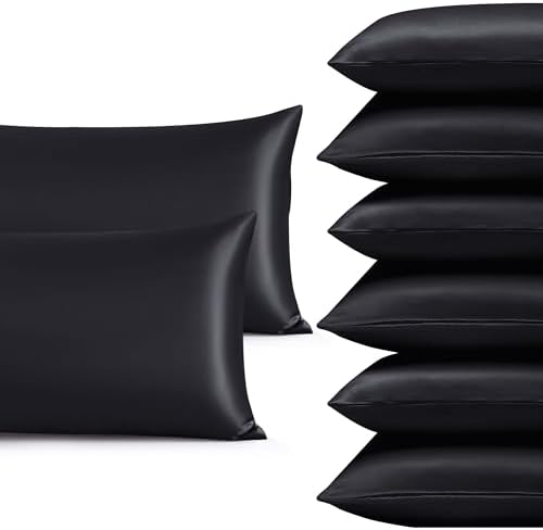 Imperial Rooms Satin Pillow Cases 2 Pack  Champagne Pillowcases For Hair and Skin Standard Size Satin Silk Pillowcases with Envelope Closure Hypoallergenic 50 x 75 cm