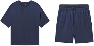 Lunya Washable Silk Mens Short Pajamas Set - Soft Mens Sleepwear - Multiple Color Options - Size S-XXL
