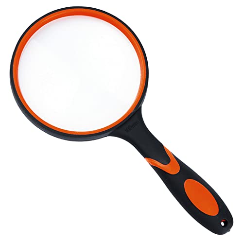 MAZHONG Lupe 10X Rutschfester Gummigriff Handleselupe 100mm Objektiv zum Lesen Von Zeitungen, Inspektionen, Insekten, Wartung Cover