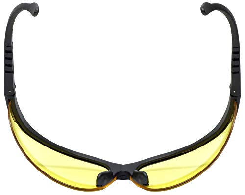 LEDwholesalers UV Protection Adjustable Safety Glasses with Yellow Tint, 7821