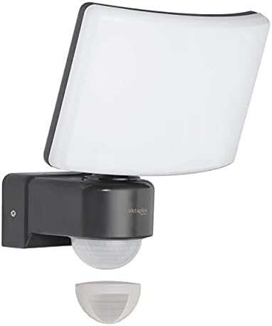 Oktaplex lighting Reflektor LED z czujnikiem ruchu na zewnątrz Cali Motion 30 W | reflektor ścienny IP65 antracyt 3000 K ciepła biel z funkcją Master
