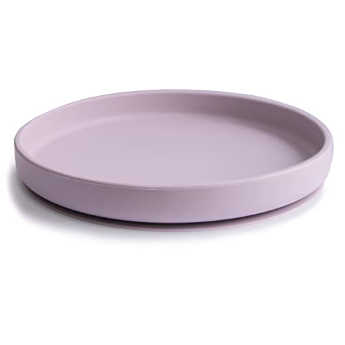 Mushie Klassisk Silikontallrik med Sugkopp | Halkfri Silikontallrik Baby | Indelad Tallrik för Bebisar och Småbarn | Material: Livsmedelsgodkänd Silikon | Diskmaskin- och Mikrovågssäker | Soft Lilac - Image 3