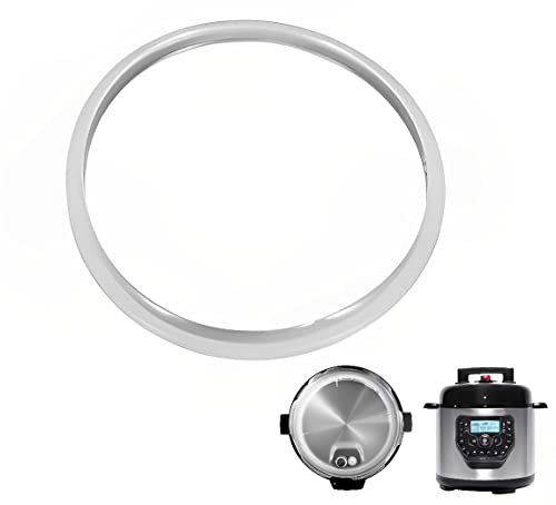 Goma para olla GM - Junta de silicona para olla programable de 5-6 L - diámetro 22 cm interior y 24 exterior - Resistente y fácil instalación - Blanca transparente Cover