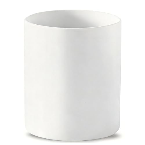 Howise 7" White Utensil Holder, Large Kitchen Utensil Holder Organizer , White Stable Utensil Crock Spatula Holder for Kitchen Counter Countertop Farmhouse Cooking Tools Holder