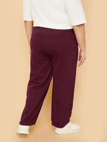 Image of Max Plus Size Women Solid Athleisure Track Pants, Regular Fit