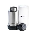 Tommee Tippee Travel Bottle and Food Warmer, Portable Baby Bottle Warmer Ideal for Travel, Thermal Insulation, Stainless Steel Flask with Leak-Proof Lid