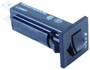NTE Electronics R59-3A Thermal Circuit Breaker, Fuse Holder Type, 0.250" Quick Connect Terminal, 0.069 Ohms, 3 Amp