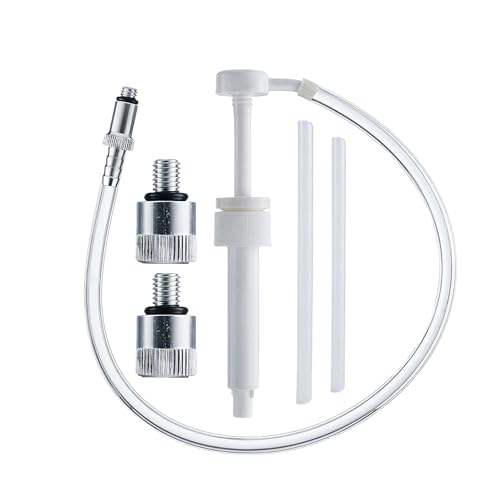 Wrohto Bomba de líquido diferencial, bomba de aceite de unidad inferior, extractor de engranajes portátil de 3/8 pulgadas, dispensador de transmisión a prueba de fugas para tractor de césped marino
