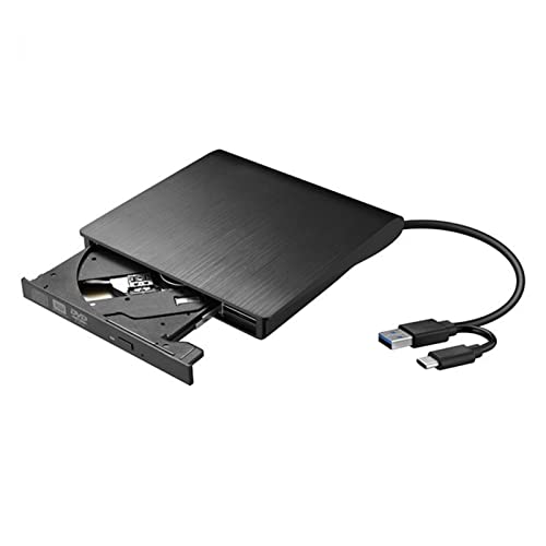 Lecteur graveur CD DVD externe USB 3.0 portable noir pour PC portable Windows et ordinateur de bureau