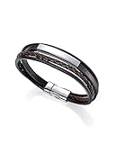 pulseras viceroy mujer cuero  Viceroy Pulsera Hombre Negra Marrón 6368P09019