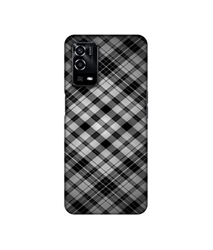 Image of Black Stripes Pattern Design 3D Printed Hard Back Case Cover for Oppo A55 4G