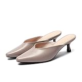 Material:Pu estilo:abreviado YUY Zapatos de Mujer señaló Mujer Casual Talon de Estilete Sandalias Zapatillas Mujer