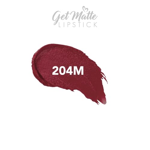 Image of Blue Heaven Get Matte Lipstick, Long Lasting, Light Weight Lipsticks for Women, Moisturizing Matte Lipstick for Women - 204M, 4g