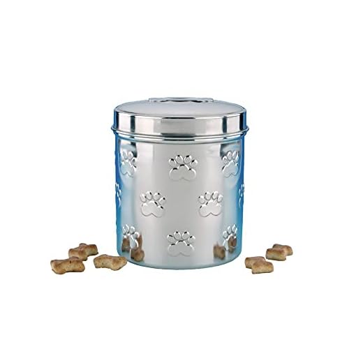 Nostalgic-Art 31124 Retro Blech Dog Treats – Geschenk-Idee für Hunde-Besitzer, Dose für Leckerli mit Aromadeckel, Vintage Design 8 Nobby Snack-Behälter Edelstahl Set 1x1,1 ltr + 1x1,50 ltr