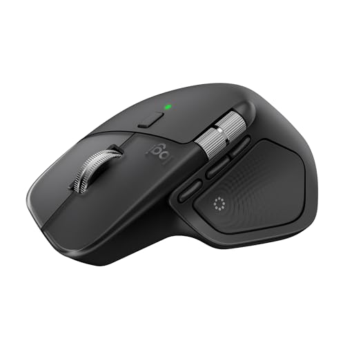 Logitech MX Master 4, Souris sans Fil Ergonomique avec Retour haptique performant avancé, défilement Ultra-Rapide, Charge USB-C, Bluetooth, Windows, macOS - Noir