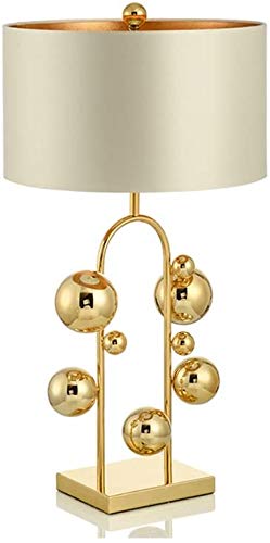 Lámpara Funky Post- moderna Revestimiento del Balón de Oro lámpara de mesa de noche dormitorio escritorio en forma de lámpara americano Modelo de la sala de habitaciones Villa luz de la decoración Cover