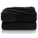 heimtexland ® Premium Flanell Kuscheldecke XL Super Soft Fleecedecke Sofadecke Überwurf Decke Öko-tex Typ380 Schwarz 200x150