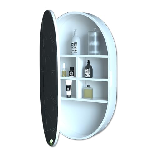 Cmyaoyc Owalna Szafka Łazienkowa z Lustrem