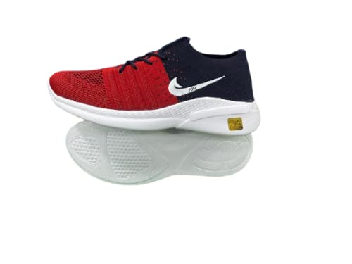 Image of AXL Men's AIR RED and Blue Color Casual Shoes Knit 10