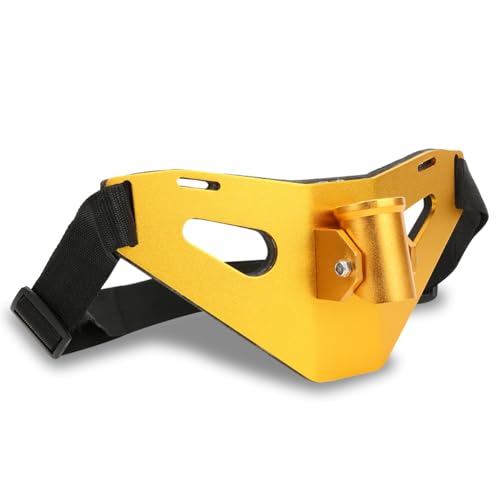 Fishing Fighting Waist Belt,Aluminium Alloy Fishing Rod Pole Holder Stand Up Waist Fighting Belt for Fishing (Gold)