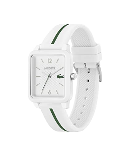Lacoste Mens 12.12 Studio 3 Hands Watch Silicone, White, One size, Quartz Watch - Image 2