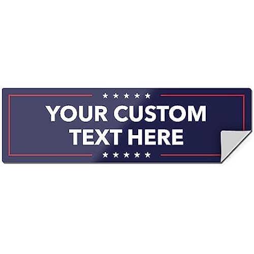 Custom Bumper Stickers for Cars - Personalized Bumper Stickers for Cars, Trucks and Other Vehicles - 3” x 10” (1-1000 Stickers) (Political)