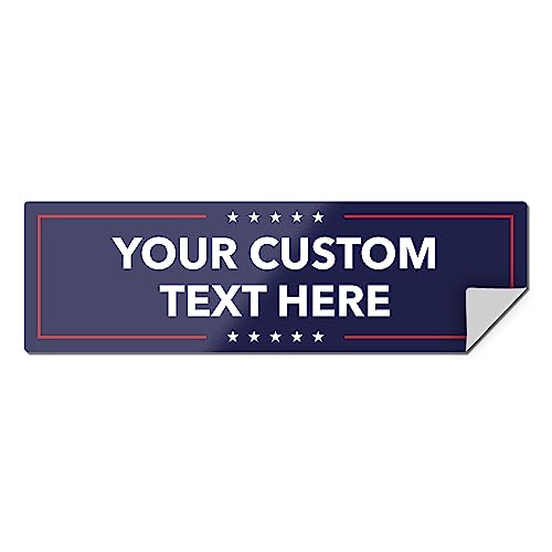 Custom Bumper Stickers for Cars - Personalized Bumper Stickers for Cars Trucks and Other Vehicles - 3 x 10 (1-1000 Stickers) (Political)