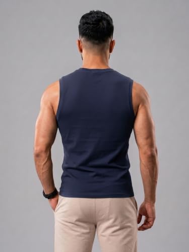 Image of CHKOKKO Gym Sleeveless T Shirt for Men Workout Compression Tanktop Sando Cut Sleeves Tees Gym Vest for Man Athletic Dry Fit for Sports Fitness & Exercise