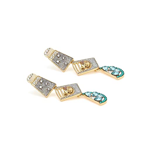 Tequila Shot Earrings for Women, College Kids, Bartenders, Summer Parties and more. Super Cute Hand Jeweled “Margarita Earrings” for Summertime, Stainless Steel, no gem4