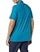Amazon Essentials Men's Slim-Fit Quick-Dry Moisture Wicking Tech Stretch Short Sleeve Lightweight Golf Polo Shirt, Teal Blue, Small