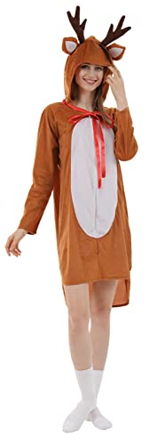 Costume d'une Seule Pièce De Wapiti De Noël Couple Drôle Accessoires De Scène De Fête Bar Centre Commercial Costume De Renne A,L Cover