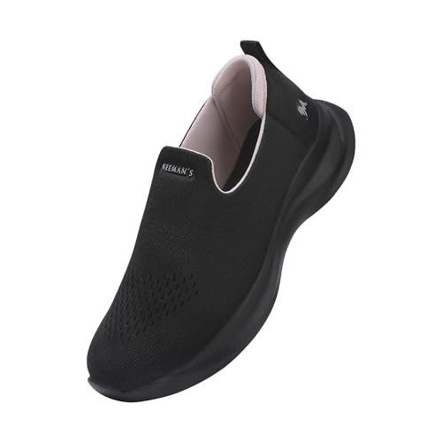 Image of Neeman's Knit Lite Slip Ons for Women | Lightweight Breathable Knit Slip-On Sneakers | Cushioned EVA Sole | Soft Stretch Upper | Comfortable Casual, Office & Walking Shoes